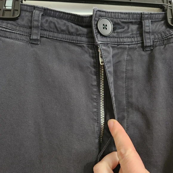 SOLD 🌟 Everlane Black The Lightweight Wide-Leg Crop Chino Pants Size 0 - Picture 5 of 16